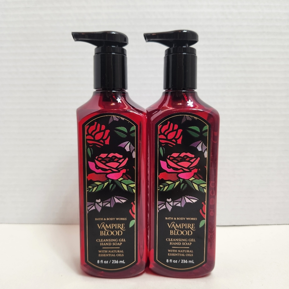 🆕VAMPIRE BLOOD Cleansing Gel Hand Soap (2) NEW BBW Bath & Body Works